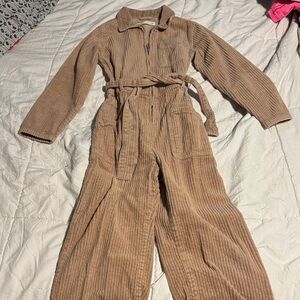 Zara Beige Corduroy Romper